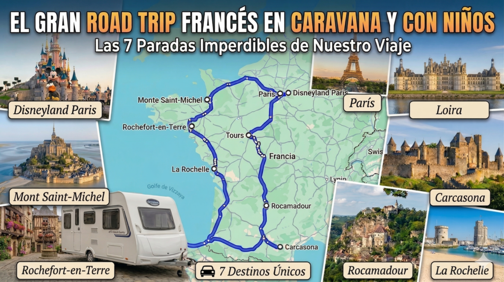 Los imprescindibles de Francia en caravana en 20 días entre Disney, Castillos del Loira, Rocamadour, Carcasona y Mont Saint-Michel